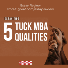 5 Tuck Qualities to highlight in MBA Application