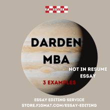 Darden MBA Not in Resume Essay - 3 Examples