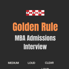 Golden Rule in MBA Admissions Interview